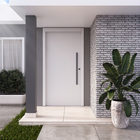 Kit Porta de Madeira Pivotante Direito e Esquerdo Bianco 230x110cm com Batente 12cm Vivace Plus Artens