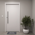 Kit Porta de Madeira Pivotante Direito e Esquerdo Bianco 230x110cm com Batente 12cm Vivace Plus Artens