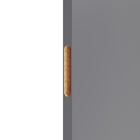 Kit Porta de Madeira Pivotante Direito e Esquerdo Grafite 210x80cm com Batente 12cm Vivace Plus Artens