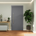 Kit Porta de Madeira Pivotante Direito e Esquerdo Grafite 210x80cm com Batente 12cm Vivace Plus Artens