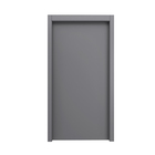 Kit Porta de Madeira Pivotante Direito e Esquerdo Grafite 230x100cm com Batente 12cm Vivace Plus Artens