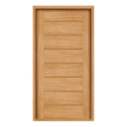 Kit Porta de Madeira Maciça Pivotante Direito e Esquerdo Marrom 210x120cm com Batente 14cm Galon