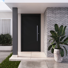 Kit Porta de Madeira Pivotante Direito e Esquerdo Nero 210x110cm com Batente 12cm Vivace Plus Artens