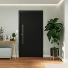 Kit Porta de Madeira Pivotante Direito e Esquerdo Nero 210x110cm com Batente 12cm Vivace Plus Artens