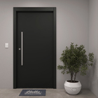 Kit Porta de Madeira Pivotante Direito e Esquerdo Nero 210x90cm com Batente 12cm Vivace Plus Artens