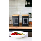 Kit Porta Mantimentos Café E Açucar Pote Organidor Cozinha Fo