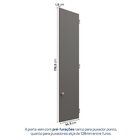 Kit Porta Módulo Canto Reto 119,5cm Frame Cabecasa Madeiramad