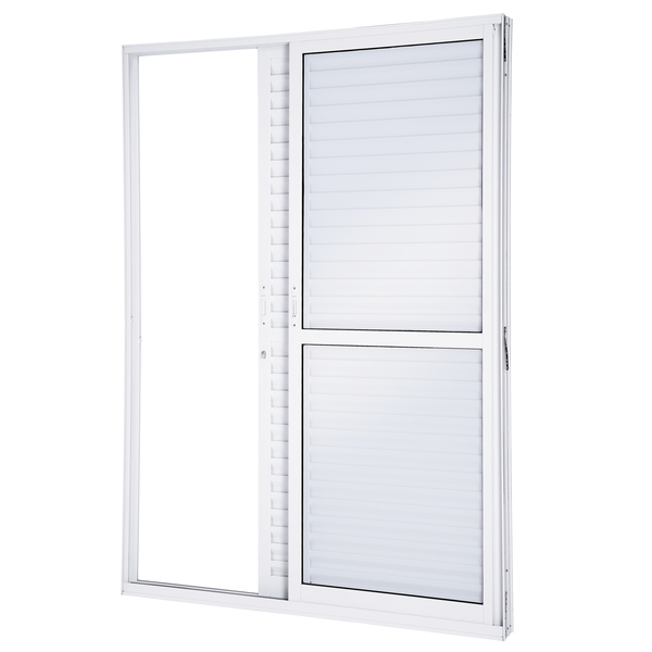 Kit de Porta Montada Balcão Veneziana de Alumínio Lumini 2,15x1,60m Lucasa Premium