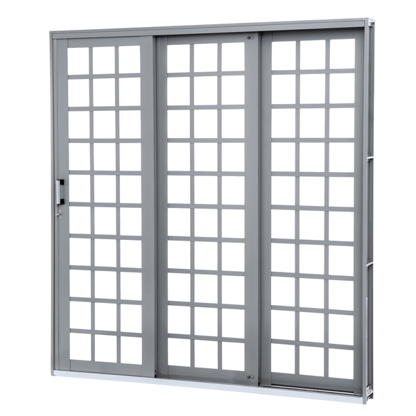 Kit de Porta Montada de Correr Lisa de Aço Premium 2,13x1,50m Lucasa Premium