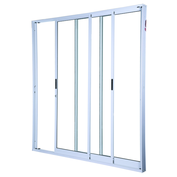 Kit de Porta Montada de Correr Lisa de Alumínio 2,15x2,00m 3A Alumínio