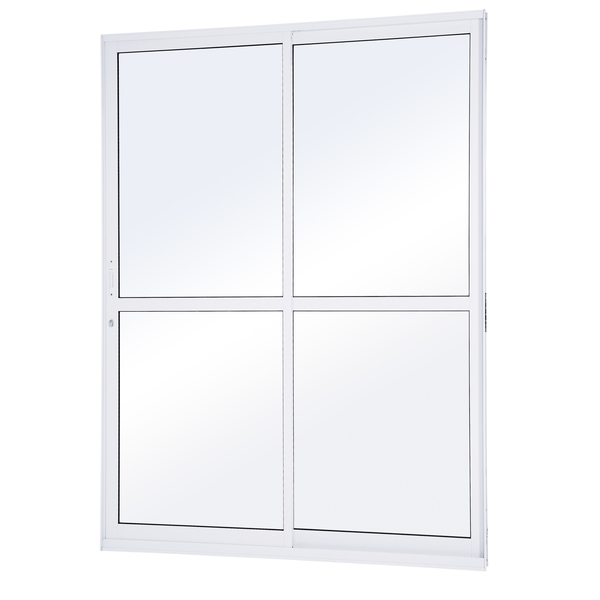 Kit de Porta Montada de Correr Lisa de Alumínio Lumini 2,15x1,60m Lucasa Premium