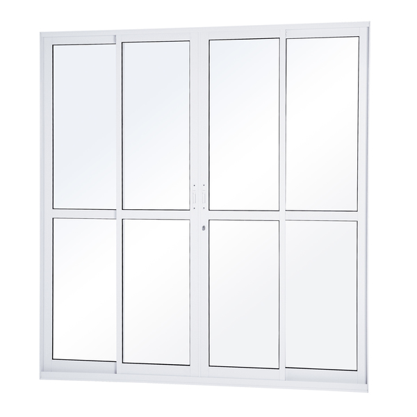 Kit de Porta Montada de Correr Lisa de Alumínio Lumini 2,15x2,00m Lucasa Premium