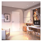 Kit de Porta Montada de Giro Decorada de Aço Pintado Mista Duraplac 2,15x0,85m Lucasa Premium