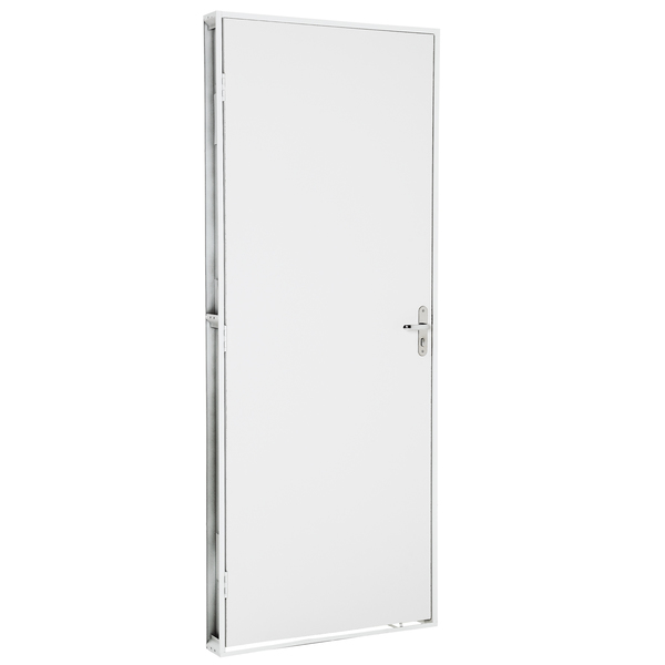 Kit de Porta Montada de Giro Decorada de Aço Pintado Mista Duraplac 2,15x0,85m Lucasa Premium