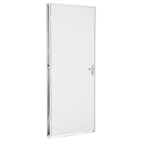 Kit de Porta Montada de Giro Decorada de Aço Pintado Mista Duraplac 2,15x0,85m Lucasa Premium