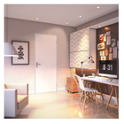 Kit de Porta Montada de Giro Decorada de Aço Pintado Mista Duraplac 2,15x0,85m Lucasa Premium