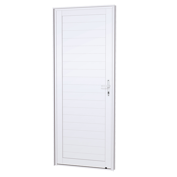 Kit de Porta Montada de Giro Decorada de Alumínio 2,15x0,85m Lucasa Premium