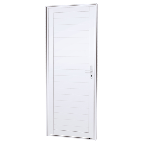 Kit de Porta Montada de Giro Decorada de Alumínio 2,15x0,85m Lucasa Premium