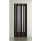 Kit Porta Montada Sanfonada Lisa de PVC Plast Porta 2,10x0,72m BCF