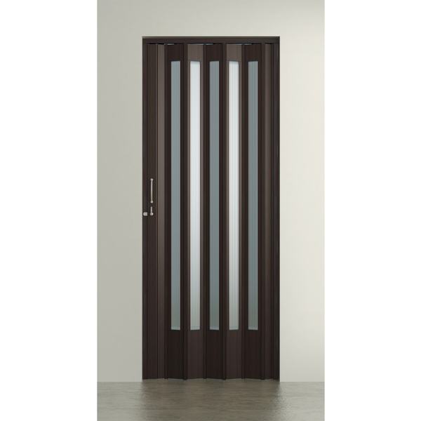 Kit Porta Montada Sanfonada Lisa de PVC Plast Porta 2,10x0,84m BCF