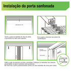 Kit Porta Montada Sanfonada Lisa de PVC Plast Porta 2,10x0,96m BCF