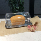 Kit Porta Pão E Boleira Aço Inox Tampa Acrílico Bolo Forma