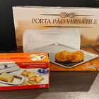 Kit Porta Pão E Manteigueira Aço Inox Com Tampa Zanella