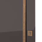 Kit Porta Pivotante de Vidro Nox Cinza Direito e Esquerdo