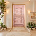 Kit Porta Pivotante Maciça De Eucalipto 214x107x14cm Pm96 Cru