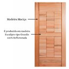 Kit Porta Pivotante Maciça De Eucalipto 214x109x14cm Pm96 Cru