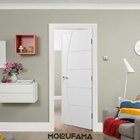 Kit Porta Pronta De Madeira Frisada Primer 210cmx90cm Moldufa