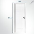 Kit Porta Pronta Maciça 214x87cm Eucalipto Esquerda Pm95 Clea