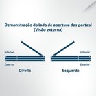 Kit Porta Pronta Maciça 214x87cm Eucalipto Esquerda Pm96 Cruz