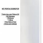 Kit Porta Pronta Sobrepor De Correr Branca Uv - 210x80