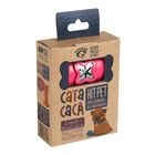 Kit Porta Saquinho Rosa E 4 Rolos De Cata Caca Refil