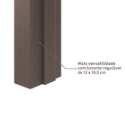 Porta com Batente de Giro 12 a 19cm Sarrafeada Lisa Wood Touch Carvalho Direito ou Esquerdo 2,10x0,70m Concrem Wood