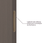 Porta com Batente de Giro 12 a 19cm Sarrafeada Lisa Wood Touch Carvalho Direito ou Esquerdo 2,10x0,70m Concrem Wood