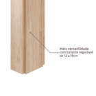 Porta com Batente de Giro 12 a 19cm Sarrafeada Lisa Lacca Touch Marfim Direito ou Esquerdo 2,10x0,80m Concrem Wood