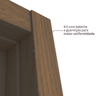 Porta com Batente de Giro 12 a 19cm Sarrafeada Lisa Lacca Touch Mocaccino Direito ou Esquerdo 2,10x0,70m Concrem Wood