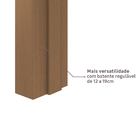 Porta com Batente de Giro 12 a 19cm Sarrafeada Lisa Lacca Touch Mocaccino Direito ou Esquerdo 2,10x0,70m Concrem Wood