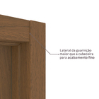 Porta com Batente de Giro 12 a 19cm Sarrafeada Lisa Lacca Touch Mocaccino Direito ou Esquerdo 2,10x0,90m Concrem Wood