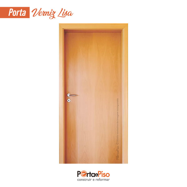 Kit Porta Tauari Verniz Lisa Mapaf Batente 13cm 86,5x215 Aber