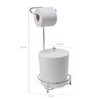 Kit Porta Toalha E Suporte Papel Higiênico Com Lixeira 5l Par