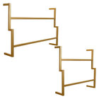 Kit Porta Toalha Industrial Metálico - D'rossi - Dourado