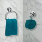 Kit Porta Toalha Inox Cromado Toalheiro Argola Cabide Gancho