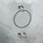 Kit Porta Toalha Inox Cromado Toalheiro Argola Cabide Gancho