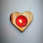 Kit Porta Velas Coração Rechaud- Suporte Para Velas Madeira -