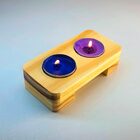 Kit Porta Velas Duplo Suspenso Rechaud - Suporte Madeira Maci