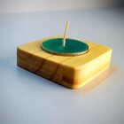 Kit Porta Velas Quadrado Rechaud- Suporte Velas Madeira - Inc