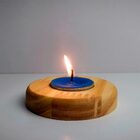 Kit Porta Velas Redondo Rechaud - Suporte para Velas Madeira